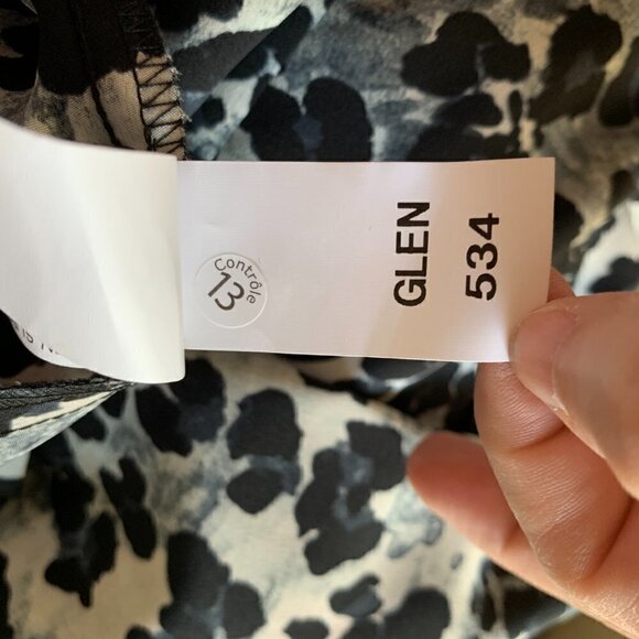 Zara Black Animal Print Ruffled Straps Button-Down Dress. Size Medium NWT - Picture 9 of 12